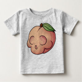 Camiseta Para Bebê Pêssego Crânio Mortal