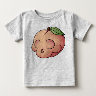 Camiseta Para Bebê Pêssego Crânio Mortal