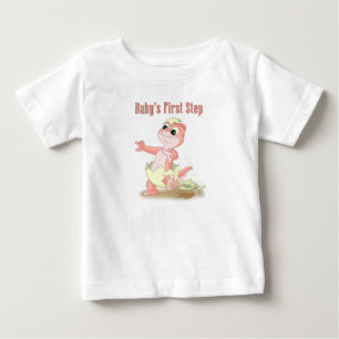Camiseta Para Bebê Pêssego da primeira etapa do bebê