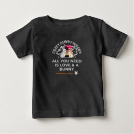 Camiseta Para Bebê Pessoa Coelha Louca