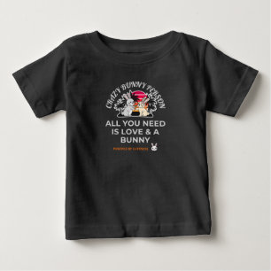 Camiseta Para Bebê Pessoa Coelha Louca