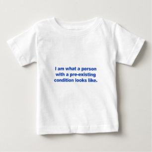 Camiseta Para Bebê Pessoa com uma condição pré-existente