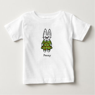 Camiseta Para Bebê Pessoalizado Penny o Coelho