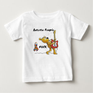 Camiseta Para Bebê Pessoas autísticas da rocha
