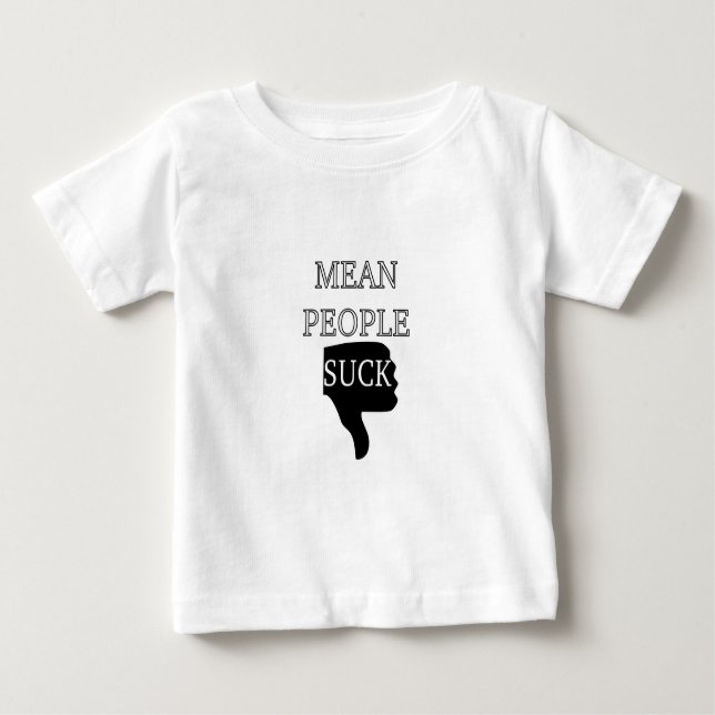Camiseta Para Bebê Pessoas Médias Suck (Frente)