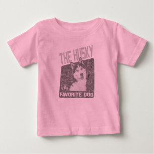 Camiseta Para Bebê Pet de Cachorro Siberiano Husky