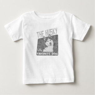 Camiseta Para Bebê Pet de Cachorro Siberiano Husky