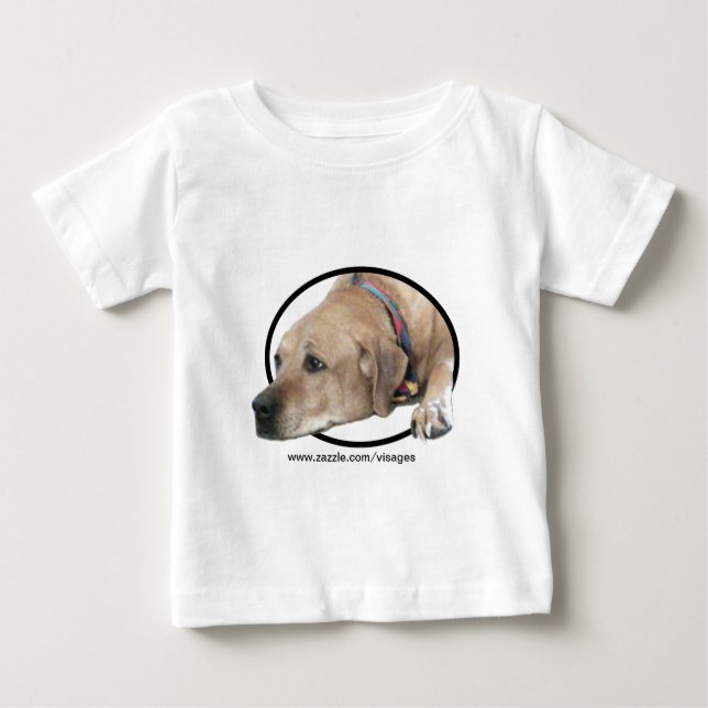 Camiseta Para Bebê Pet Ridgeback Dog Picture (Frente)