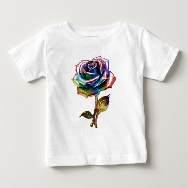 Camiseta Para Bebê Pétalas douradas (Frente)