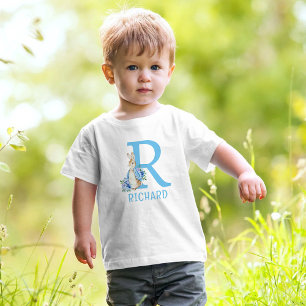 Camiseta Para Bebê Peter Rabbit Baby Boy Monogram Name Baby T-Shirt