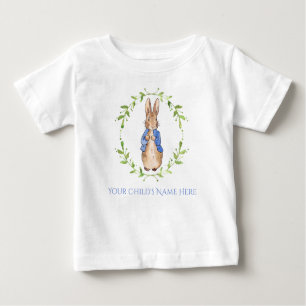 Camiseta Para Bebê Peter Rabbit com Personalização do Nome da Criança