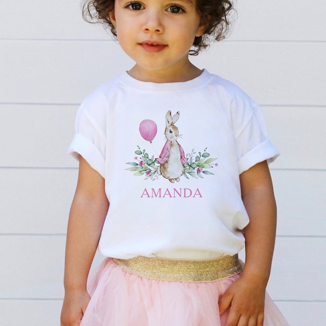 Camiseta Para Bebê Peter Rabbit Girl Baby T-Shirt (Criador carregado)