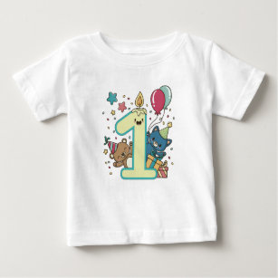 Camiseta Para Bebê Peter Rabbit   Menino Primeiro Aniversário com Nom