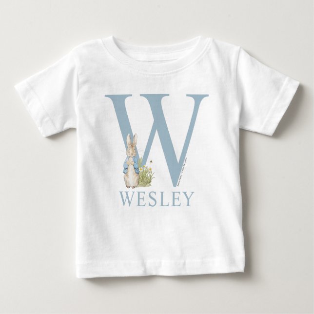 Camiseta Para Bebê Peter Rabbit | W é (Frente)