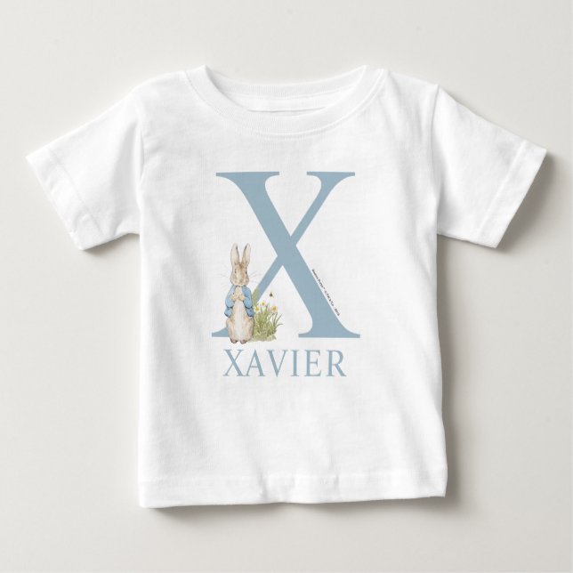 Camiseta Para Bebê Peter Rabbit| X é (Frente)