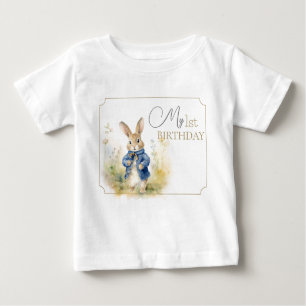 Camiseta Para Bebê Peter The Rabbit Watercolor Birthday