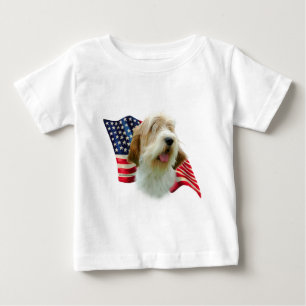 Camiseta Para Bebê Petit Basset Griffon Vendéen 2 Bandeira