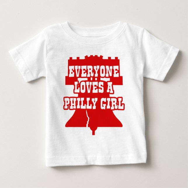 Camiseta Para Bebê Philly Girl (Frente)