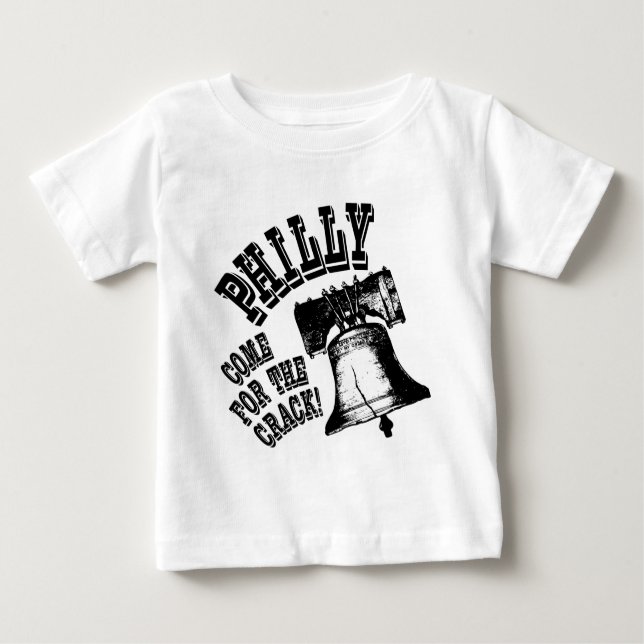 Camiseta Para Bebê Philly - vindo para a rachadura! (Frente)