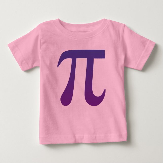 Camiseta Para Bebê Pi em roxo (Frente)
