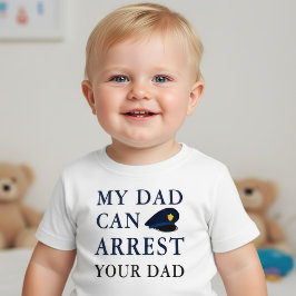 Camiseta Para Bebê Piada de bebê policial hilariamente engraçada