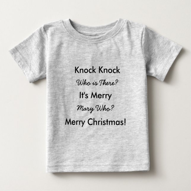 Camiseta Para Bebê Piada Engraçada Natal Típica Misteriosa de Convida (Frente)