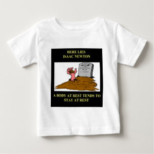 Camiseta Para Bebê piada isaac newton