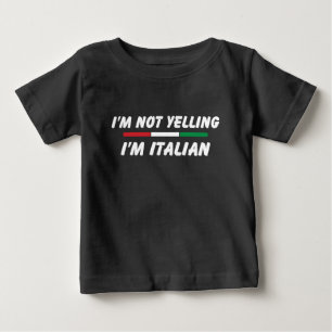 Camiseta Para Bebê Piada italiana engraçada, família italiana ameri