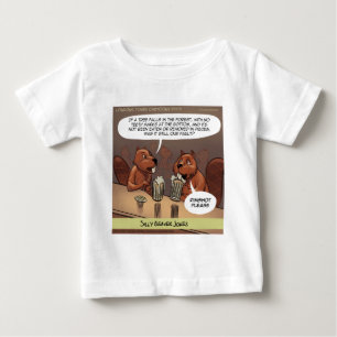 Camiseta Para Bebê Piadas Bobas de Castor Cartoon Divertido