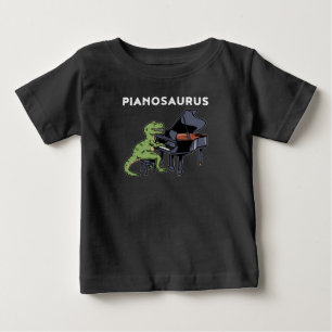 Camiseta Para Bebê Piano Piano Gift Crianças Pianista Dinossauro Pia