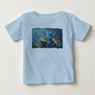 Camiseta Para Bebê Pichu senta-se para uma ortografia