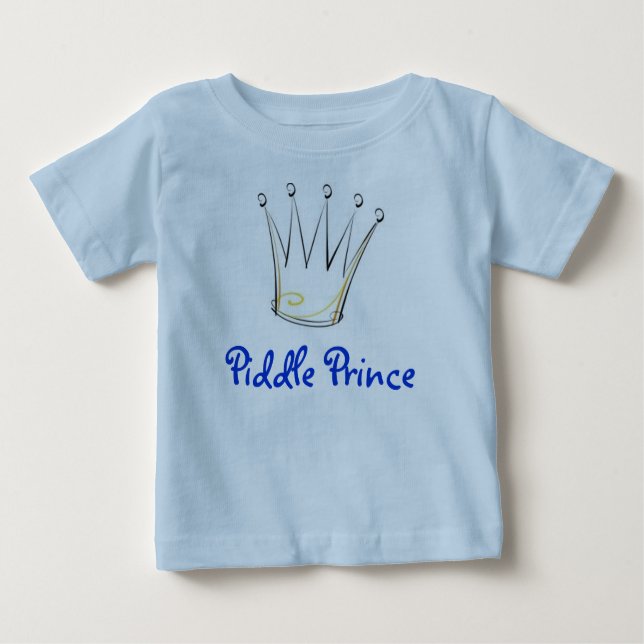 Camiseta Para Bebê Piddle Prince Crown 3, Piddle Prince (Frente)