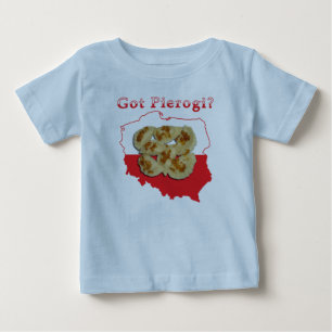 Camiseta Para Bebê Pierogi obtido mapa polonês