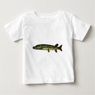 Camiseta Para Bebê Pike do norte, woodcut, 1833