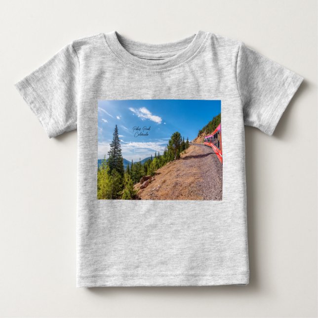 Camiseta Para Bebê Pikes Peak Train Ride Baby Toddler T shirt (Frente)