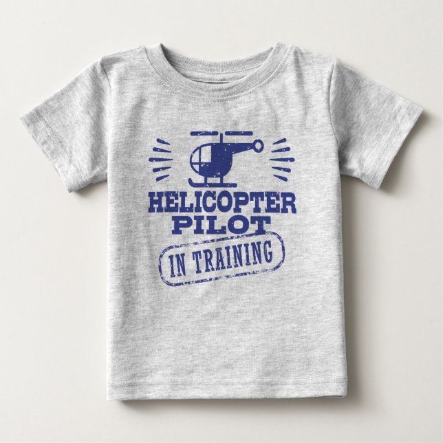 Camiseta Para Bebê Piloto De Helicóptero Em Treinamento (Frente)