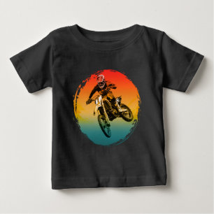 Camiseta Para Bebê piloto de motocicleta de motocross vintage