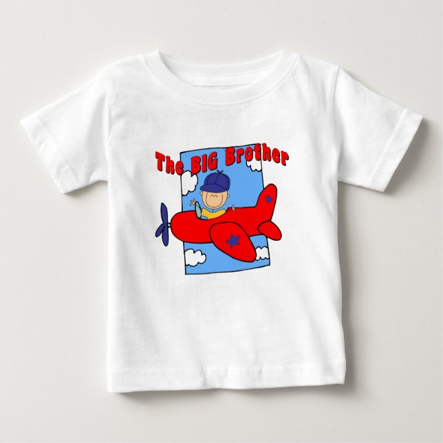 Camiseta Para Bebê Piloto do Grande Irmão de Avião (Frente)