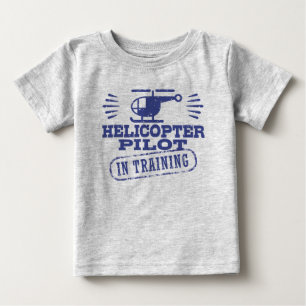 Camiseta Para Bebê Piloto do helicóptero no treinamento