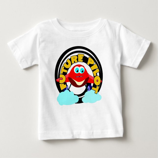 Camiseta Para Bebê Piloto Futuro (Frente)
