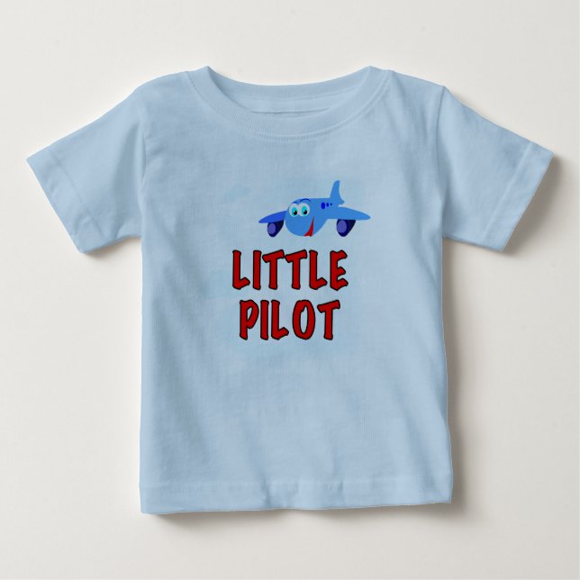 Camiseta Para Bebê Piloto pequeno (Frente)