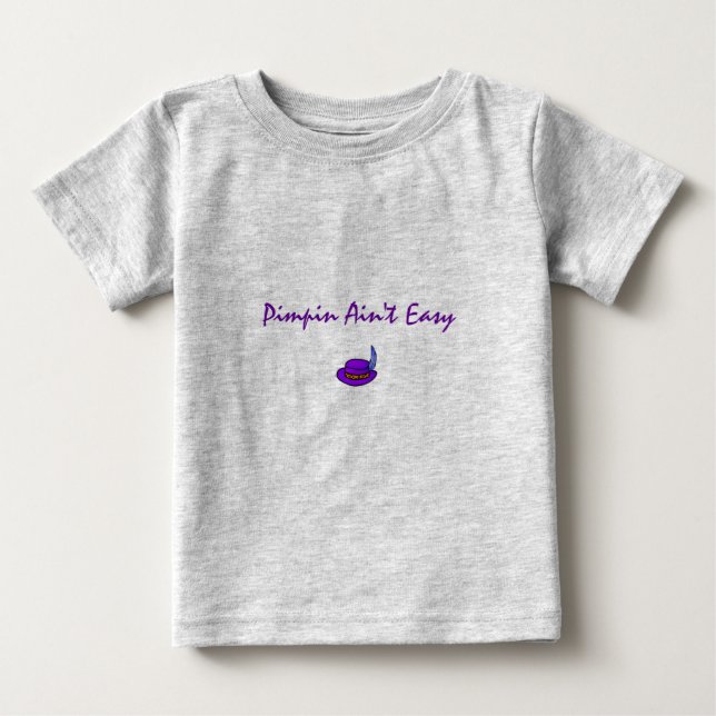 Camiseta Para Bebê Pimpin não é fácil (Frente)