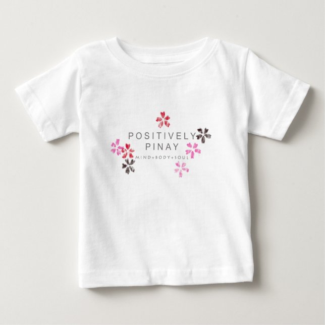 Camiseta Para Bebê Pinay Positivo - Personalizado (Frente)