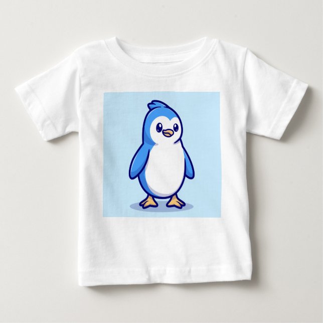 Camiseta Para Bebê Pinguim (Frente)