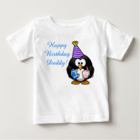 Pinguim bonito feito sob encomenda do bebê do pai