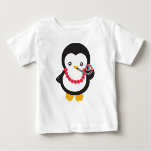 Camiseta Para Bebê Pinguim Bonito, Pinguim Pequeno, Assobio Do Partid