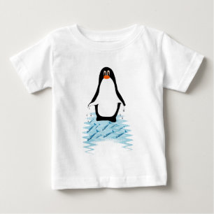 Camiseta Para Bebê Pinguim Com Baleias para o Dia da Terra