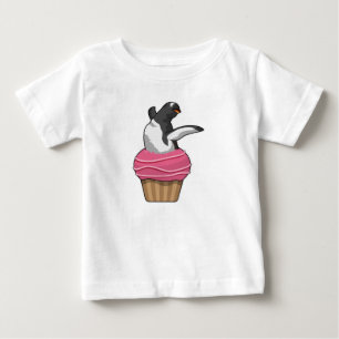 Camiseta Para Bebê Pinguim com Muffin