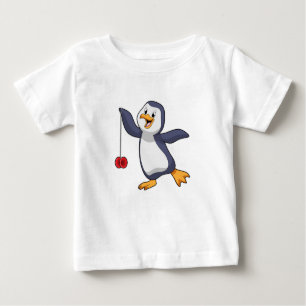 Camiseta Para Bebê Pinguim com Yo-Yo