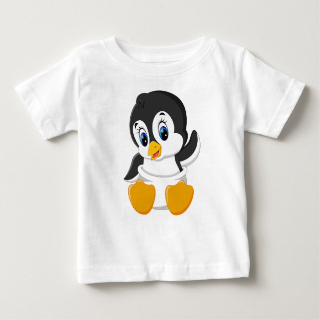 Camiseta Para Bebê Pinguim do bebê (Frente)